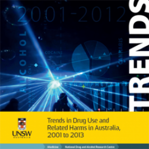 Image: cover of Trends in Drug Use and Related Harms in Australia, 2001-2013